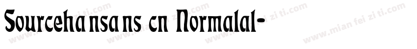 Sourcehansans cn Normalal字体转换